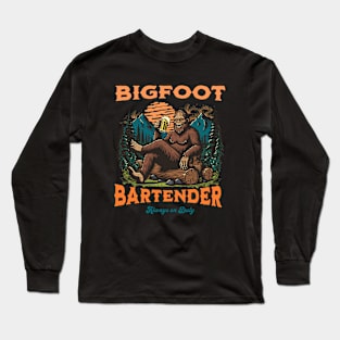 Bigfoot Bartender Long Sleeve T-Shirt